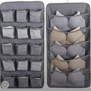 Hanging Closet Organizer with Pockets - Gray